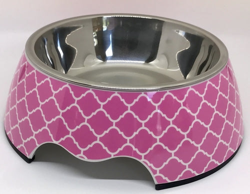 Tigela Rosa para Cão – Tamanho M