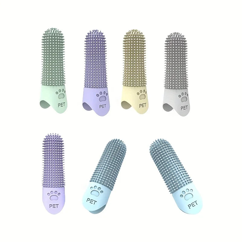 Escova de Dentes de Dedo 360° para Pets