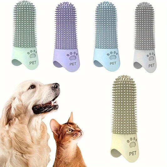 Escova de Dentes de Dedo 360° para Pets