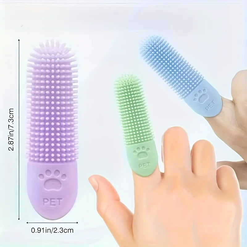 Escova de Dentes de Dedo 360° para Pets